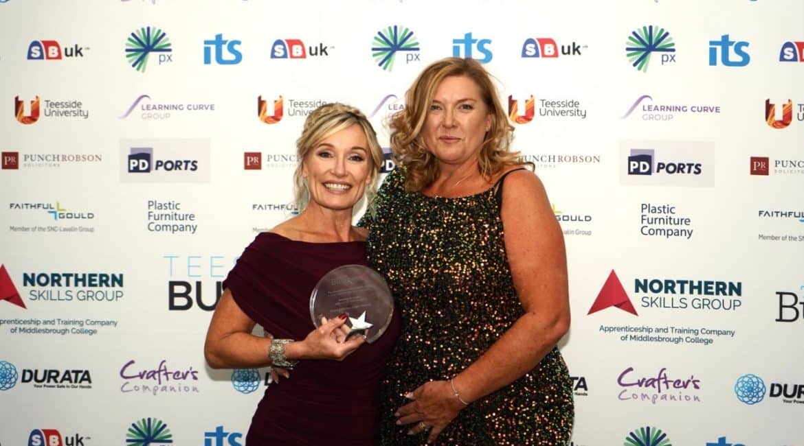 Nikki Sayer wins Breaking the Mould Award at Tees Businesswomen Awards 2021